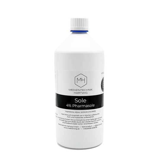Sole 4% Pharmasole 1‑Liter Flasche mit blauem Deckel